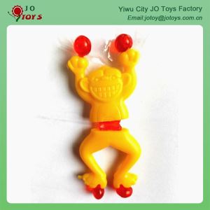 Promóciós aranyos és vicces műanyag öntapadó majom a fal játék